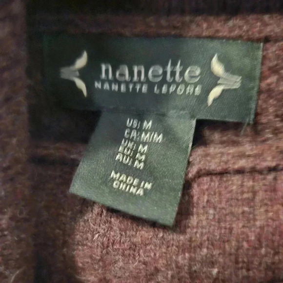 Nanette Lepore Cowl Neck Side Slit Pullover Sweater Wool& Yak blend Sz M - Picture 4 of 9